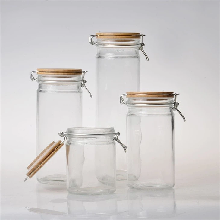 Storage Jar Containers With Lock Clamp Bamboo Lid 1 Storage Jar Containers With Lock Clamp Bamboo Lid 1