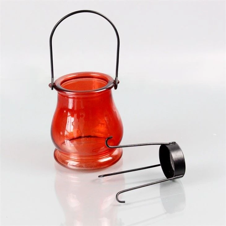 Color Candle Holder With Handle