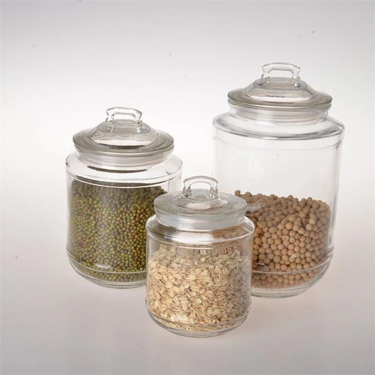 Glass Jar With Glass Lid Customize LOGO