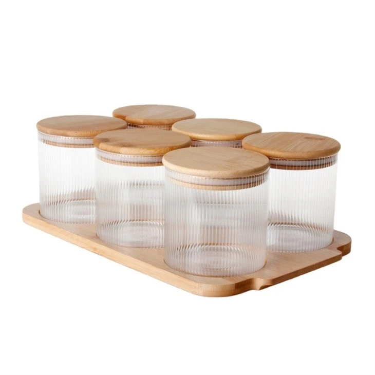 750ml Round Glass Canisters Set suppliers