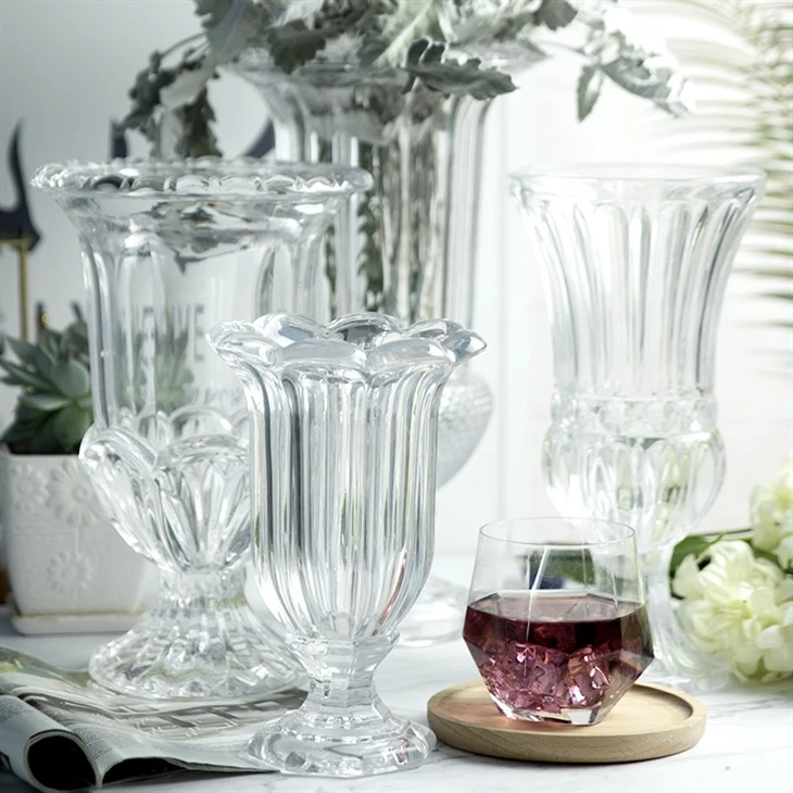 Vase i klar glas