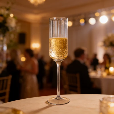 U-Groove textured champagne flute with stable foot for celebration service U-Groove textured champagne flute with stable foot for celebration service